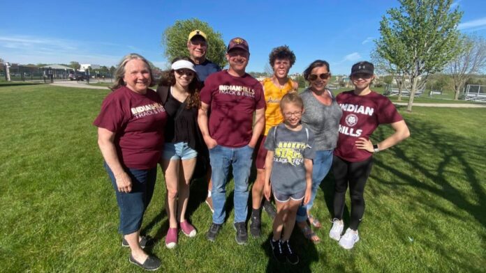 Kalen Walker with his parents and siblings