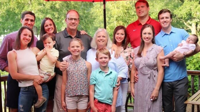 Katie Britt with her parents, siblings, and kids