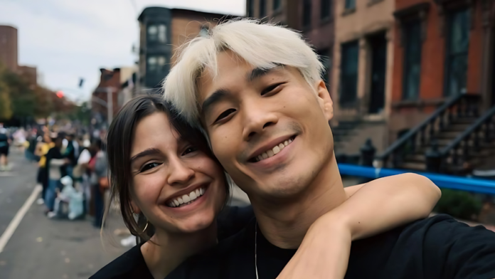 gabrielle with her boyfriend mike shin in paris